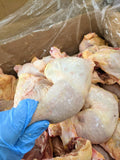 40 Pound Box of Chicken Quarter Legs. (Skinless and Cut)
